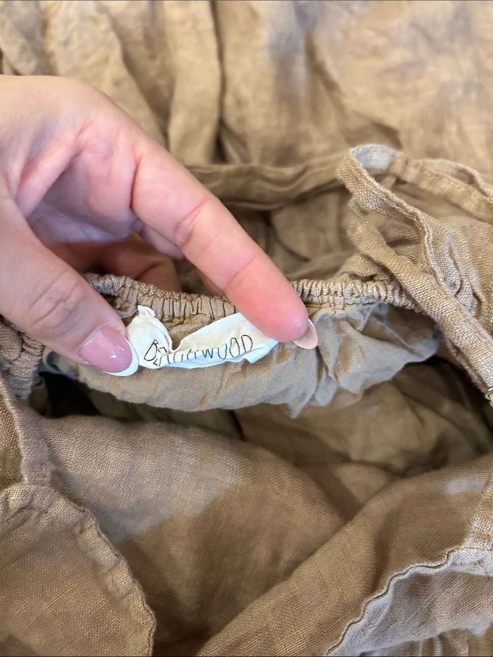 Beachwood the label Rye Backless Linen Tie-Back Maxi Dress in Taupe - Picture 4 of 6